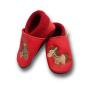 Preview: Krabbelschuhe Pferd auf rot
